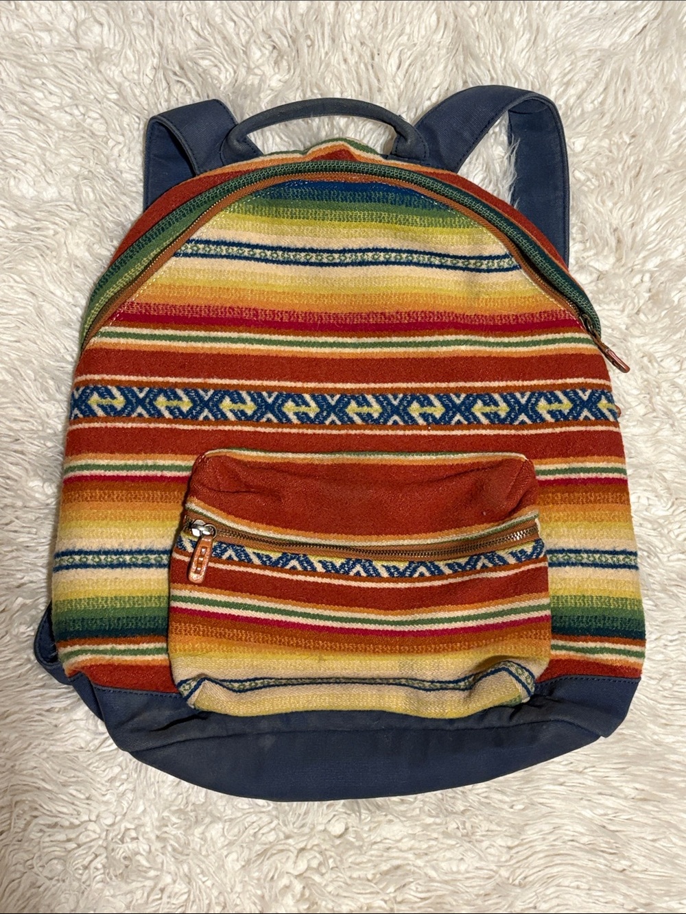 Pendleton Multicolor Striped Canvas Backpack